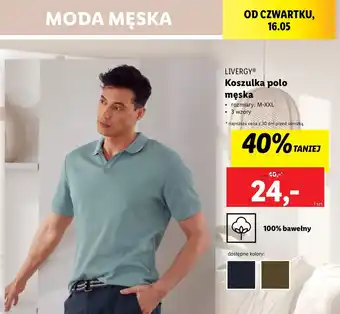 Lidl Koszulka polo m-xxl Livergy oferta