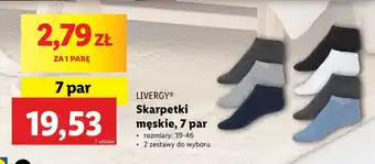 Lidl Skarpetki męskie Livergy oferta