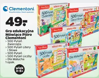 Netto Mówiące pióro 500 pytań zwierzęta Clementoni oferta