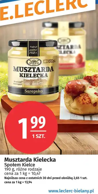 E.Leclerc Musztarda kielecka delikatesowa Społem Kielce oferta