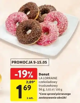 Intermarche Donut dekorowany czekoladowy La Lorraine oferta