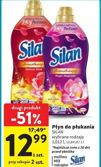 Intermarche Płyn do płukania sensual rose Silan Aromatherapy oferta