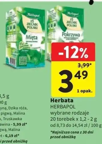 Intermarche Herbatka mięta Herbapol Zielnik Polski oferta