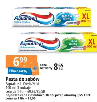 E.Leclerc Pasta do zębów fresh & minty Aquafresh Triple Protection oferta