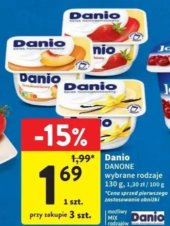 Intermarche Serek brzoskwinia Danone Danio oferta