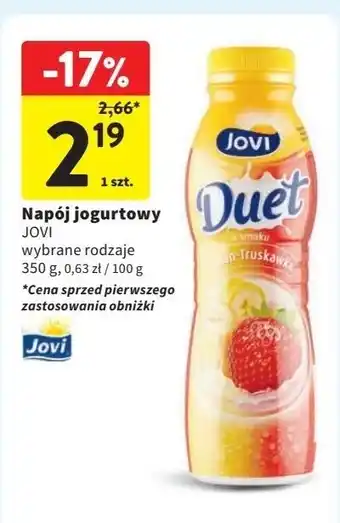 Intermarche Jogurt banan-truskawka Jovi Duet oferta
