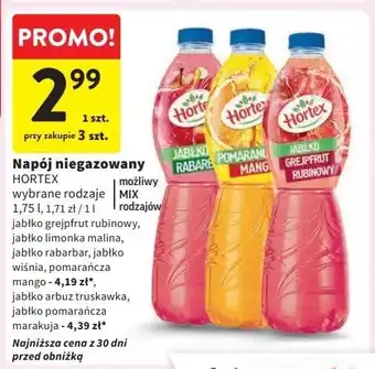 Intermarche Napój jabłko-rabarbar Hortex oferta