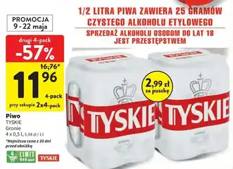 Intermarche Piwo Tyskie Gronie 4-pack oferta