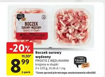 Intermarche Boczek surowy wędzony Prosto Z Wędliniarni oferta
