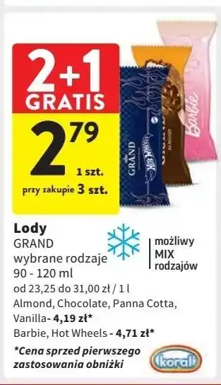 Intermarche Lód hot wheels Koral Grand oferta