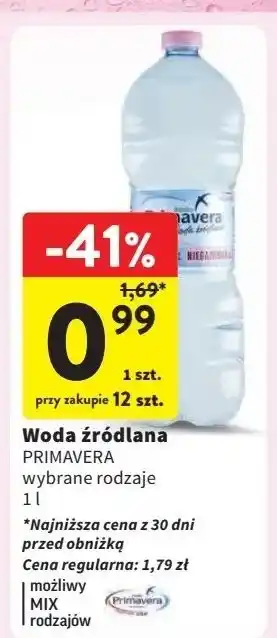 Intermarche Woda niegazowana Primavera oferta