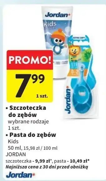 Intermarche Szczoteczka dla dzieci step by 0-2 Jordan oferta