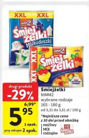 Intermarche Żelki Nimm2 Śmiejżelki Mlekoduszki oferta