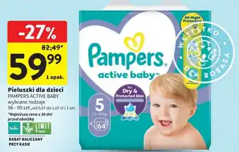 Intermarche Pieluszki dla dzieci junior 5 Pampers Active Baby oferta
