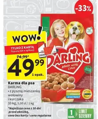 Intermarche Karma dla psa wołowina-warzywa Purina Darling oferta