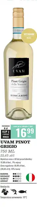 Biedronka Wino Uvam Pinot Grigio oferta