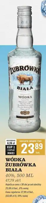 Biedronka Wódka Żubrówka Biała oferta