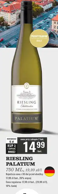 Biedronka Wino Palatium Riesling Halbtrocken oferta