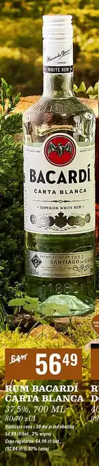 Biedronka Rum Bacardi Carta Blanca oferta