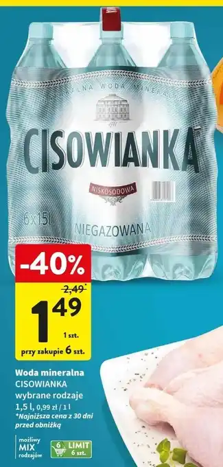 Intermarche Woda niegazowana Cisowianka oferta