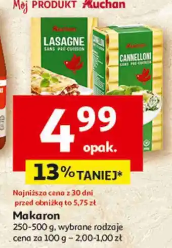 Auchan Makaron cannelloni Auchan Różnorodne (Logo Czerwone) oferta