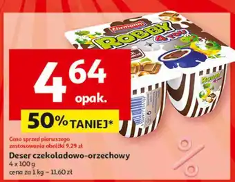 Auchan Deser o smaku czekoladowo-orzechowym Ehrmann Robby oferta