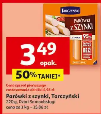 Auchan Parówki z szynki Tarczyński oferta