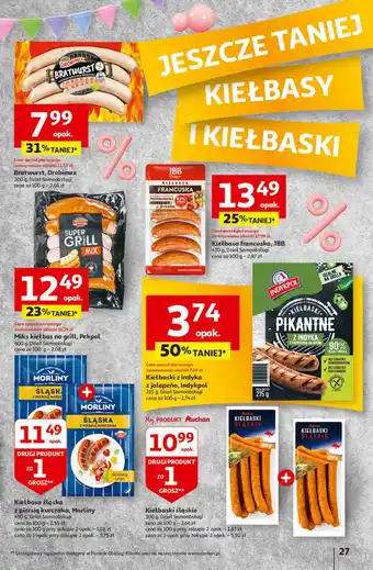 Auchan Kiełbasa śląska z piersią kurczaka Morliny oferta