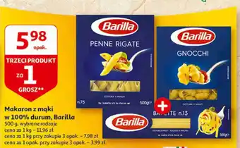 Auchan Makaron penne rigate Barilla oferta