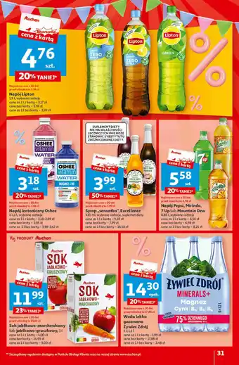 Auchan Napój lemon zero sugar Lipton Ice Tea oferta