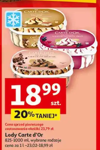 Auchan Lody tiramisu Algida Carte D'or Les Desserts oferta