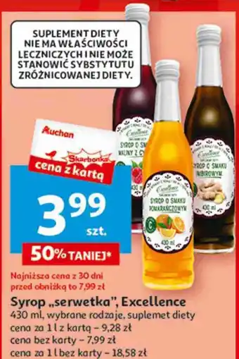 Auchan Syrop pomarańczowy Excellence oferta