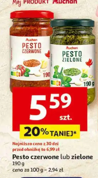 Auchan Pesto zielone Auchan Różnorodne (Logo Czerwone) oferta