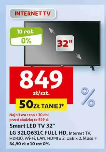 Auchan Telewizor 32'' 32lq631c Lg oferta