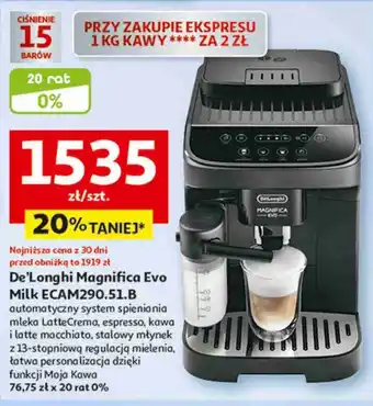 Auchan Ekspres do kawy ecam290.51.b De'longhi oferta