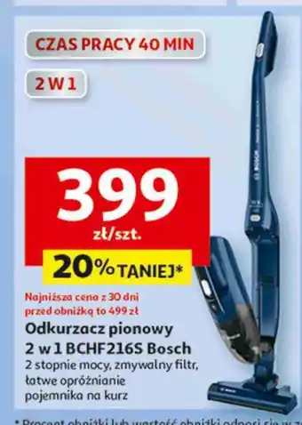 Auchan Odkurzacz pionowy 2w1 bchf216s Bosch oferta