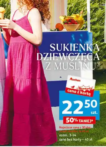 Auchan Sukienka dziewczęca 3-14 lat Inextenso By Auchan oferta