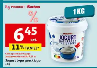 Auchan Jogurt naturalny grecki Auchan Różnorodne (Logo Czerwone) oferta