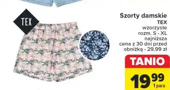 Carrefour Szorty damskie s-xl Tex oferta