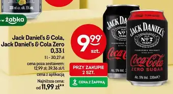 Żabka Jack Daniel's & Cola, Jack Daniel's & Cola Zero oferta