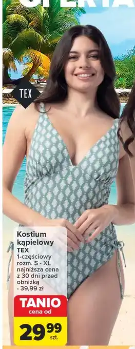 Carrefour Kostium kąpielowy 1-częściowy s-xl Tex oferta