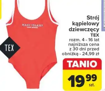 Carrefour Strój kapięlowy dziewczęcy Tex oferta