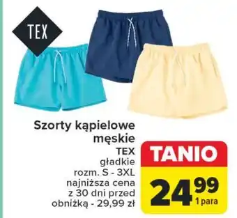 Carrefour Szorty kąpielowe męskie s-3xl Tex oferta