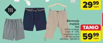 Carrefour Bermudy męskie s-3xl Tex oferta