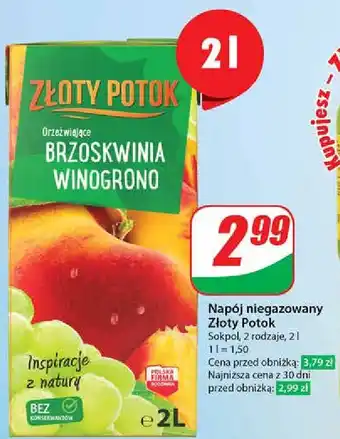 Dino Napój brzoskwinia- winogrono Złoty Potok oferta