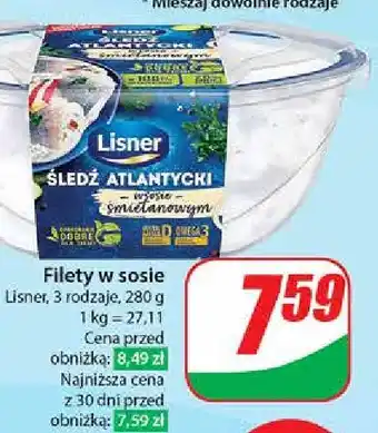 Dino Śledź atlantycki w sosie śmietanowym Lisner oferta