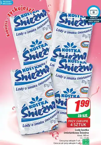 Dino Lód śmietankowy Koral Kostka Śnieżna oferta