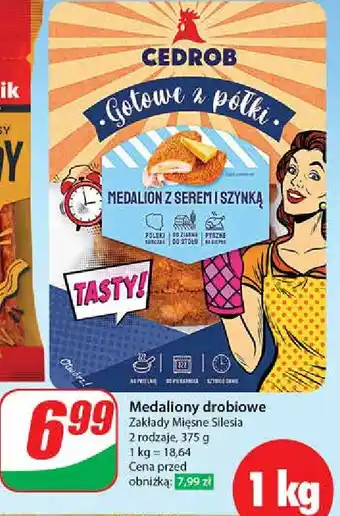 Dino Medaliony z serem i szynką Cedrob oferta