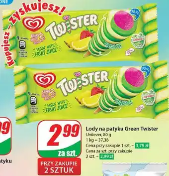Dino Lód green Algida Twister oferta