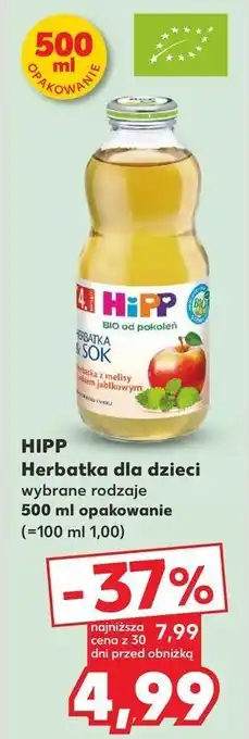 Kaufland Herbatka z melisy sokiem jabłkowym Hipp & Sok oferta